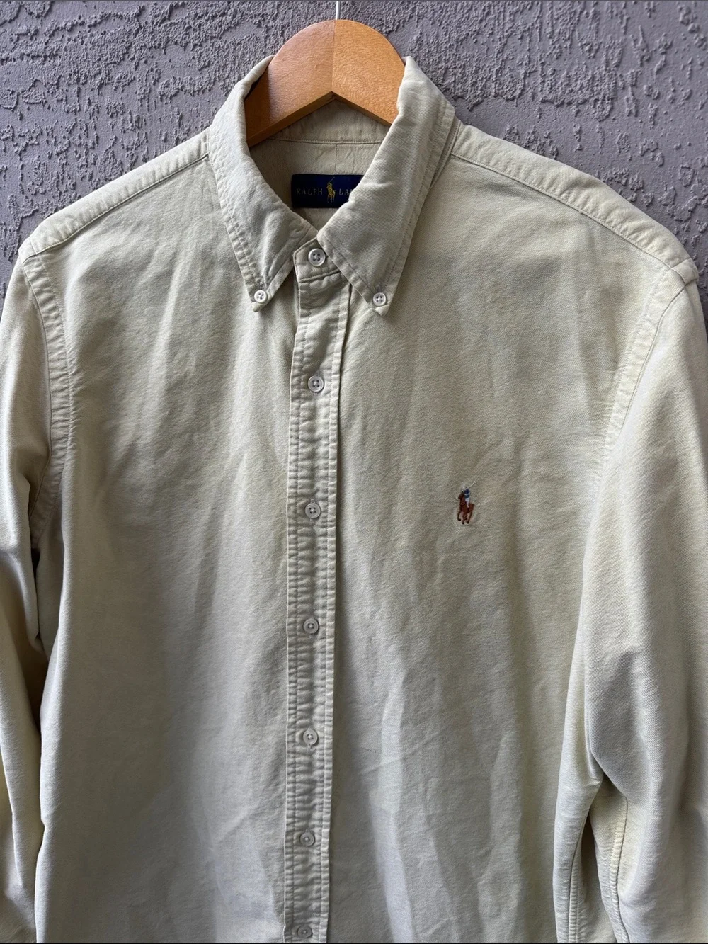 Polo by Ralph Lauren Men's Light Lemon 🍋 Button-Down Oxford Shirt